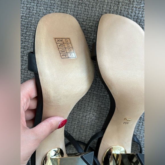 Michael Kors Halle Gold Heel Sandals 9 – Real Leather, Not Outlet, New in Box - Picture 12 of 13